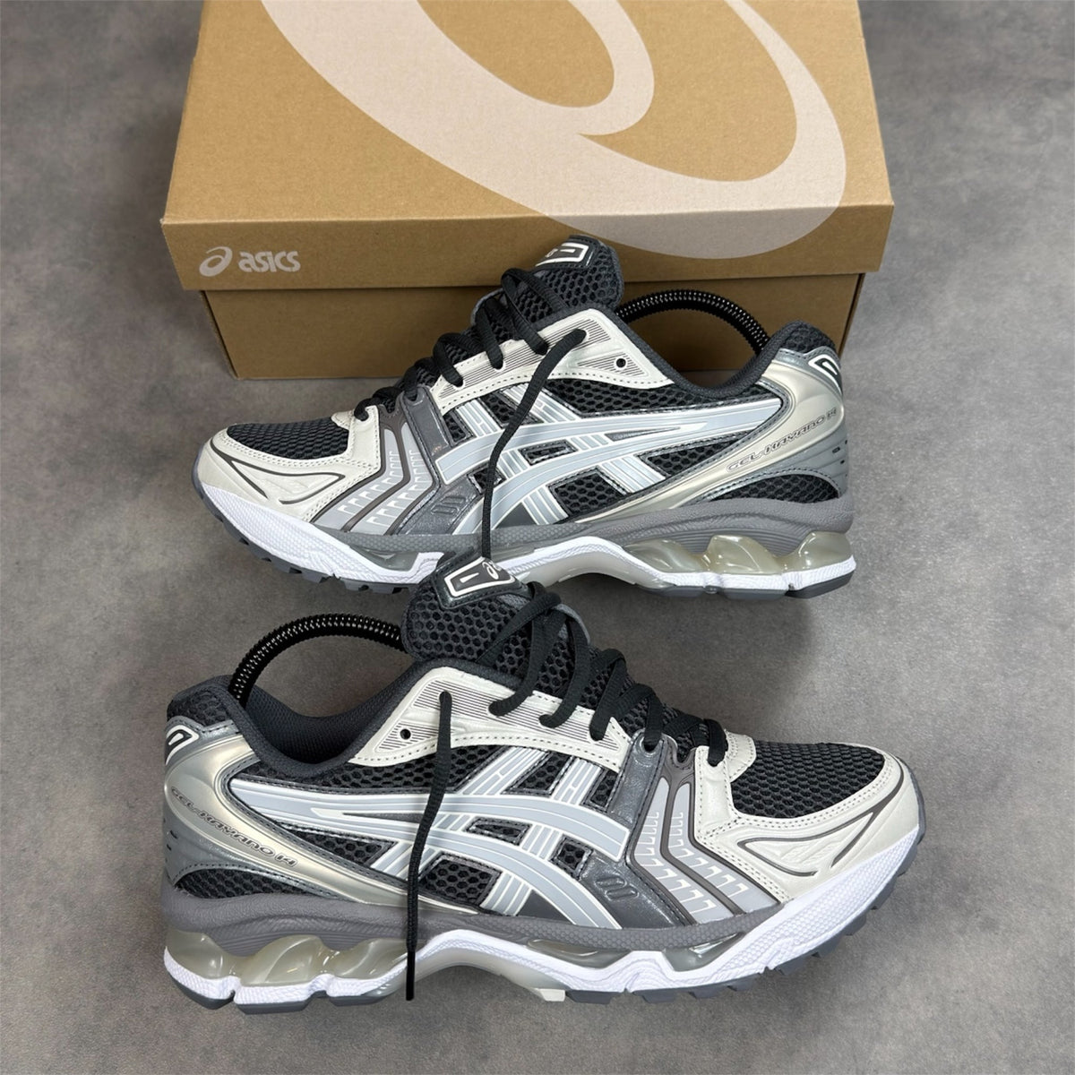 Kayano 14 Grey Obsidian Cement