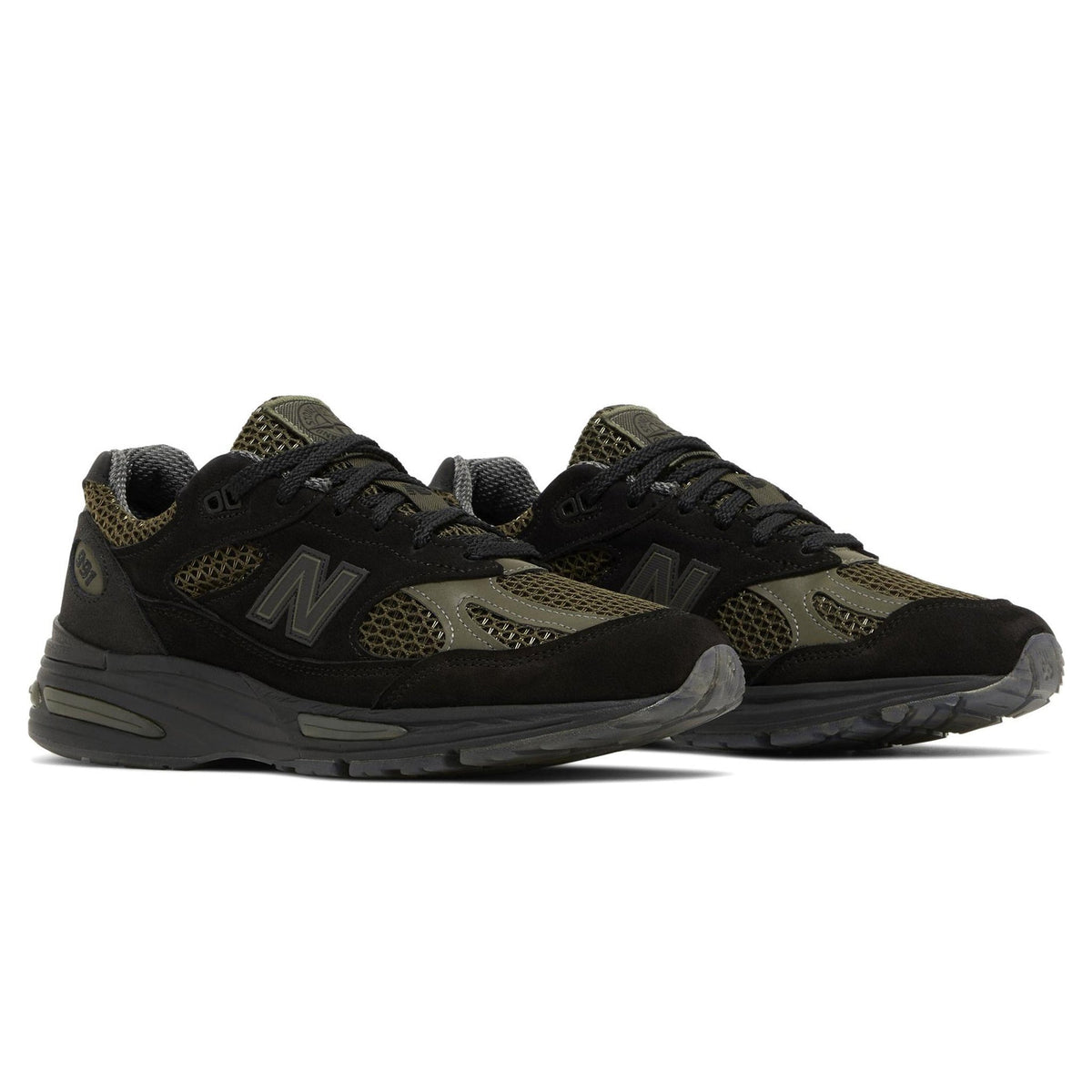 Black Stone Island x New Balance 991v2 MiUK Olive